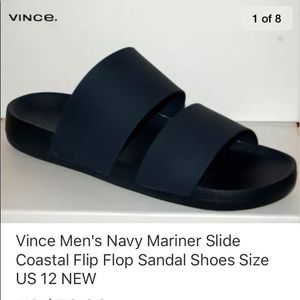 Vince Men's Navy Flip Flop Sandal Shoes Size 12